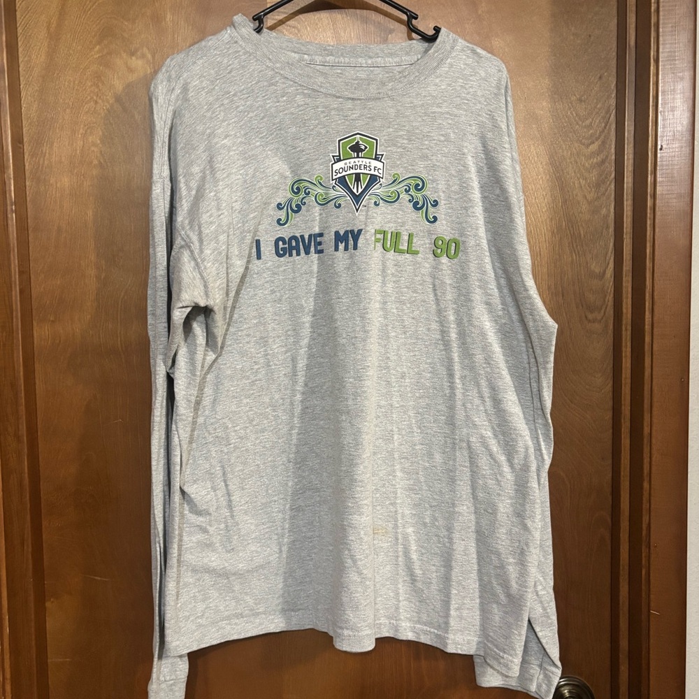 Adidas Seattle Sounders Gray Long Sleeve Shirt